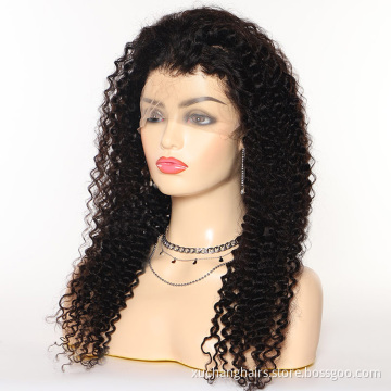 Groothandel 13*6 Lace Front Wig Haarpruiken voor zwarte vrouwen 20 inch 210% Dichtheid Natuurlijke kant Voorpruiken Human Hair Lace Front